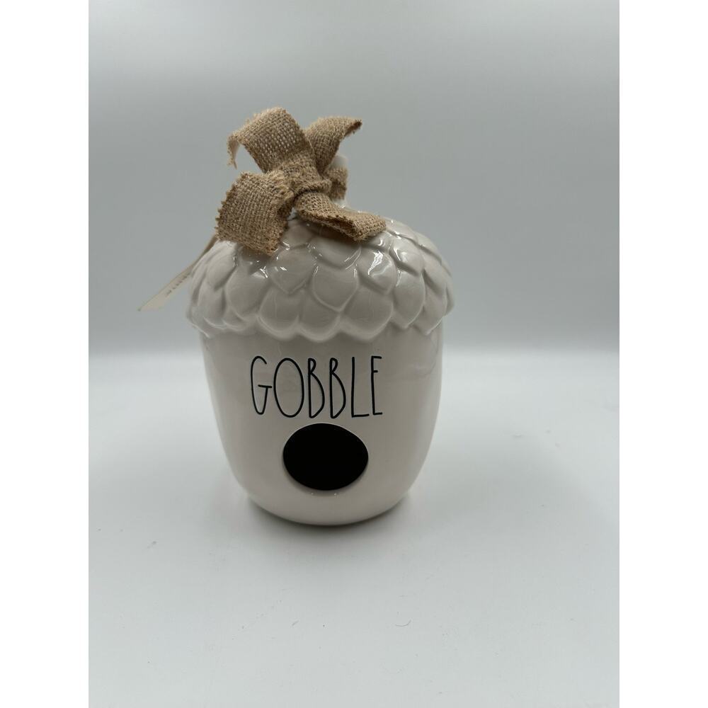 Rae Dunn Acorn Gobble Birdhouse.